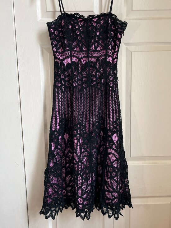 Betsey Johnson Dresses & Skirts - Vintage Betsey Johnson lacy black/purple dress sz 2. Gently worn, circa Y2K.